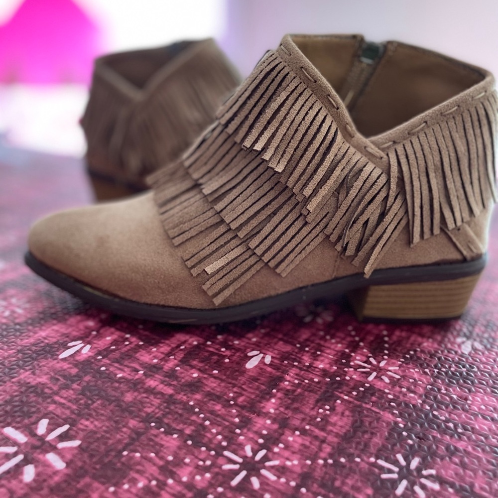Fringe booties